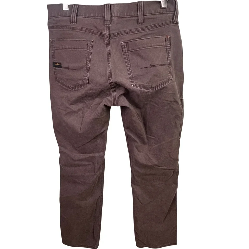 Ariat Rebar M4 Made Tough Rust‎ Brown Cargo Pants Actual 30x31 Not 30x34 Men's